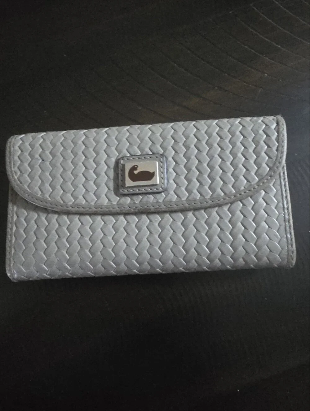Dooney & Bourke Light Gray Wallet with Duck Logo